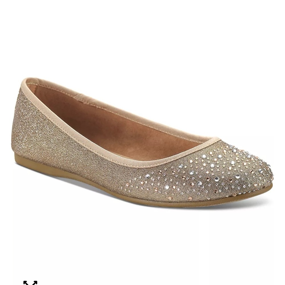 Style & Co Angelynn Rhinestone Glitter Ballet Flats